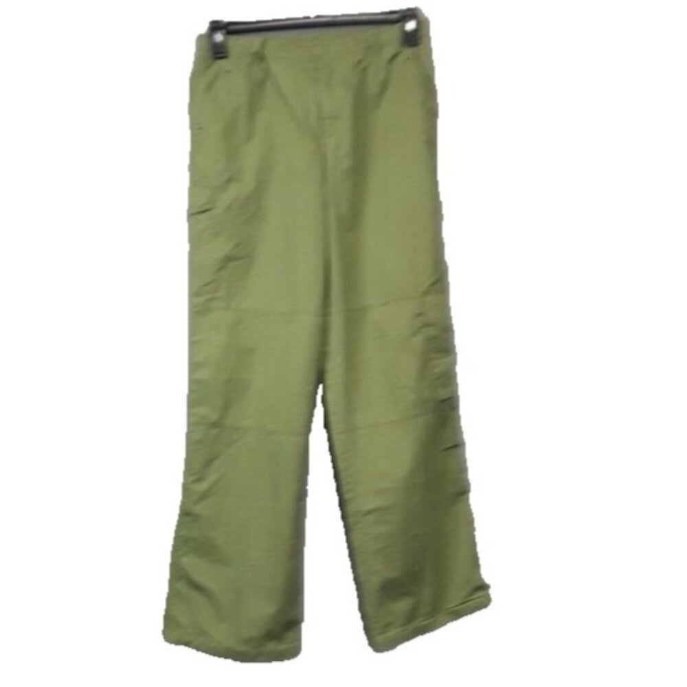 Chicos Womens Cargo Pants Large Olive Green Hiking Outdoor Gorpcore